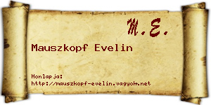 Mauszkopf Evelin névjegykártya